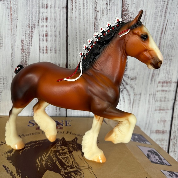 Peter Stone Autographed Model Clydesdale Horse 1998 "Travis" Vintage - Picture 1 of 9
